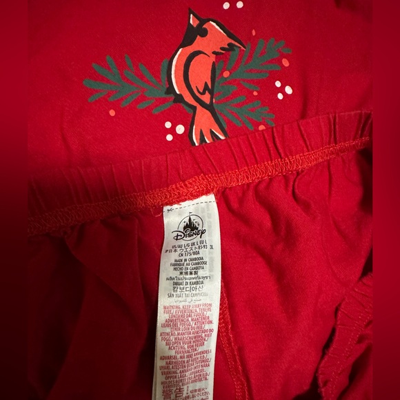 Disney Red Christmas Pajama Set Shirt - Picture 8 of 8